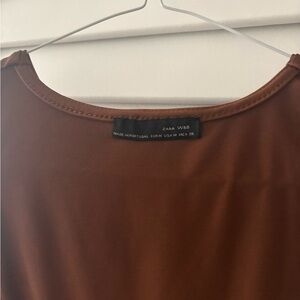 Zara Rust Brown Blouse